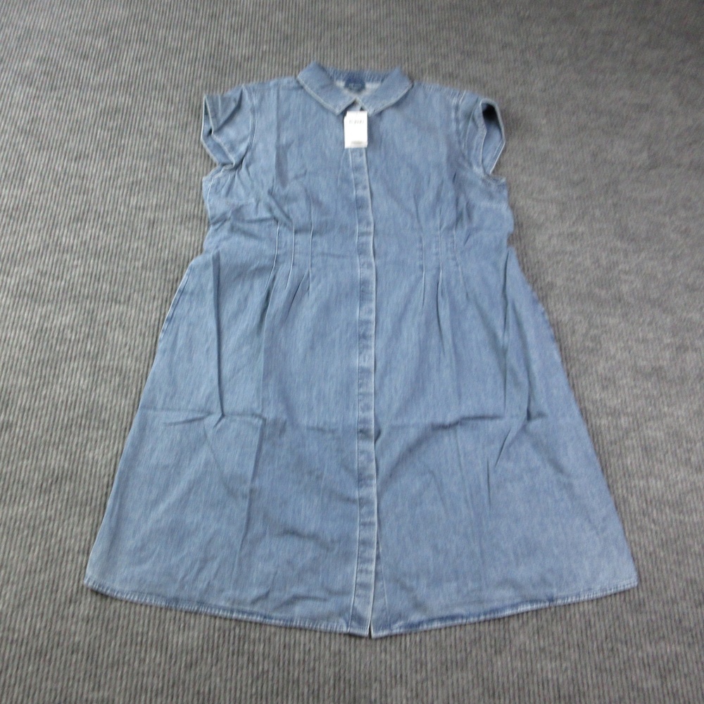 J. Jill Dress Womens XL Blue Collared Shirt Dress A-Line Denim Cabo Wash NWT